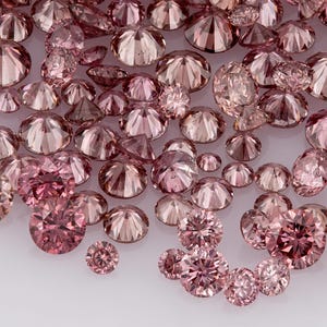 Argyle Pink Rose Diamonds 0.25ct 0.8mm to 2.2mm mix scoop Argyle Reddish Pink Diamonds Untreated Natural Pink Diamond Round|Melee|accents