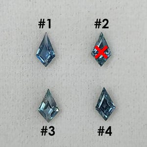 4x2mm kite geometrico zaffiro naturale teal non scaldato Africa a scelta stesso prezzo