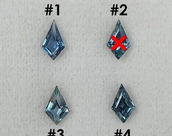 5x3mm Geometric Kite Natural Sapphire Teal Unheated African Pick Any Same Price
