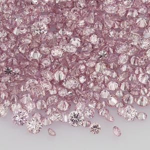 Intense Argyle Pink Diamonds 0.25ct 0.8mm to 2.2mm mix scoop Purple Pink Diamond Untreated Natural Pink Diamond Round|Melee|accents|Argyle
