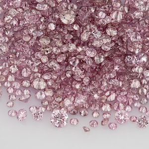 Argyle Pink Diamonds 0.25ct 0.8mm to 1.8mm mix scoop Deluxe Intense Pink Diamonds Untreated Natural Pink Diamond Round|Melee|accents|Argyle