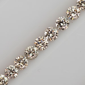 2mm redondo brilhante calibrado diamante natural champagne melee castanho claro VS SI por peca