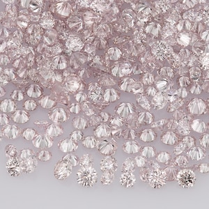 Argyle Pink Diamonds 0.25ct 0.8mm to 2.2mm mix scoop Light Purple Pink Diamonds Untreated Natural Pink Diamond Round|Melee|accents|Argyle
