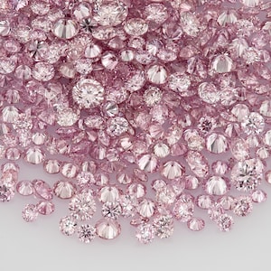 Vivid Argyle Pink Diamonds 0.25ct 0.8mm to 2.2mm mix scoop Vivid Purple Pink Diamonds Untreated Natural Pink Diamond Round|Melee|accents
