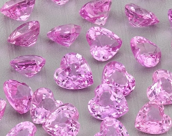 5pcs matching selection Natural Pink Sapphire Heart Shape Calibrated 3mm hot pink