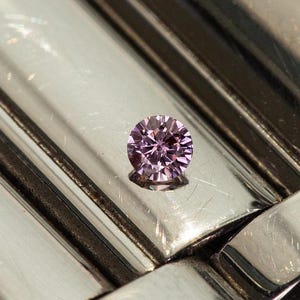 0.05ct Fancy Vivid Pink Loose Natural Pink Diamond Round Brilliant 2.2mm