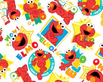Fabric Remnant / Elmo / Sesame Street