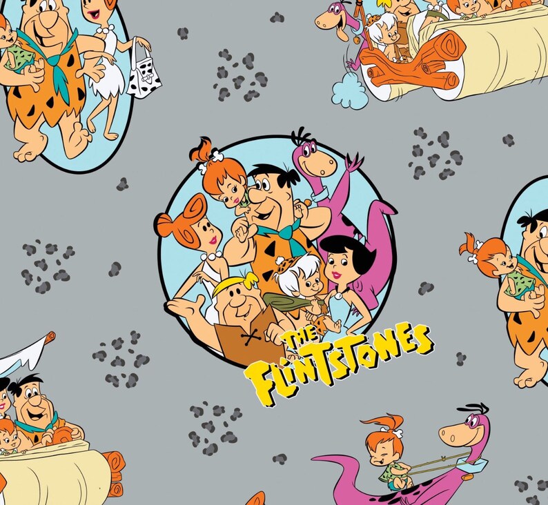Travel Pillow Case Child Pillow Case Meet the Flintstones Square Pillow Cover Standard or Queen Pillow Case