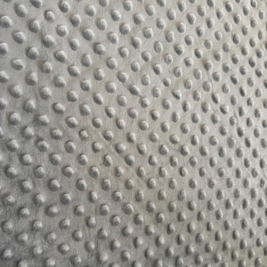 Fabric Remnant / Minky Dimple Dot / Grey image 1