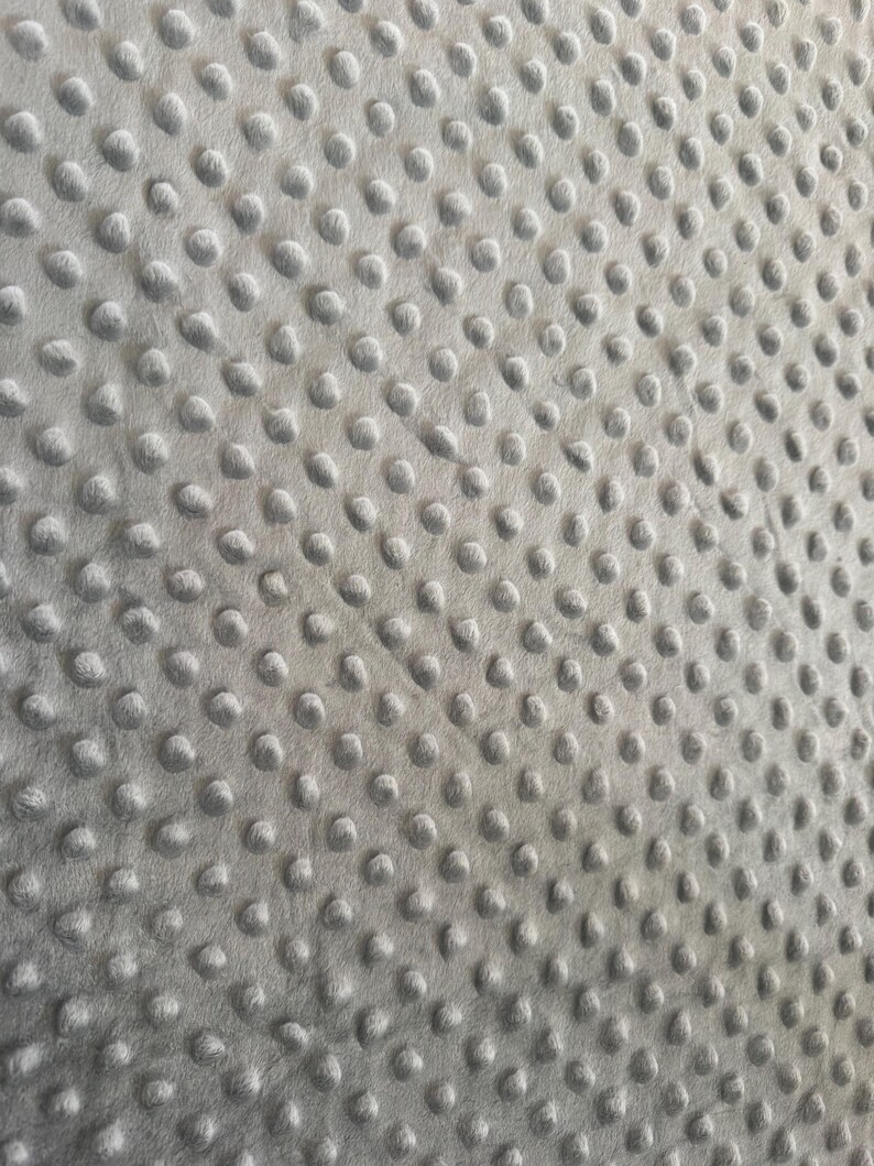 Fabric Remnant / Minky Dimple Dot / Grey image 1