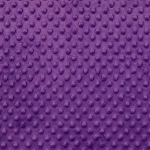 Fabric Remnant  / Minky Dimple Dot / Purple