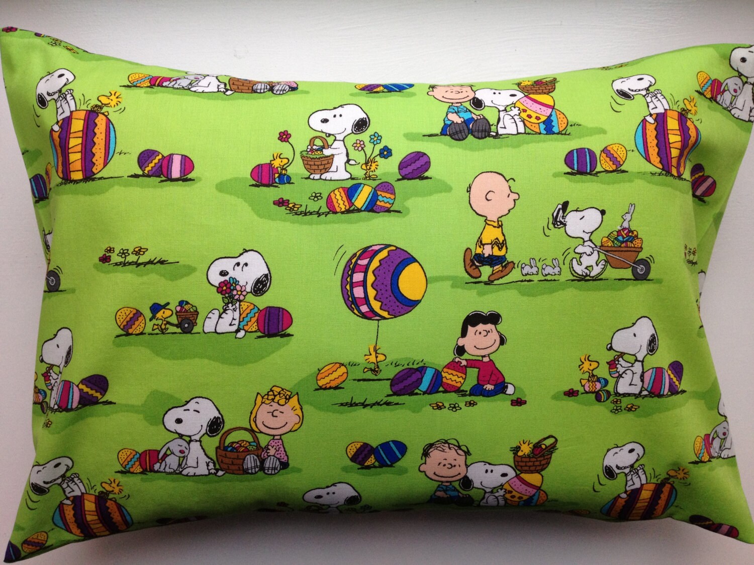 Travel Pillow Case / Child Pillow Case / Snoopy the Easter Etsy