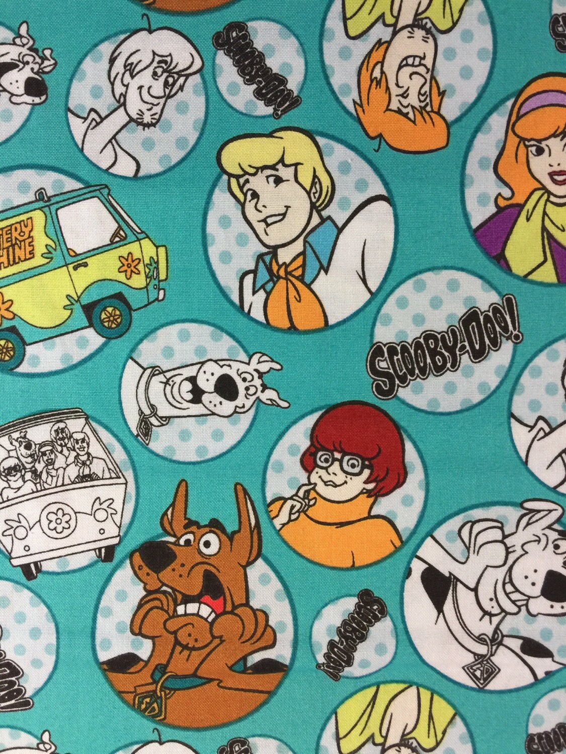 Travel Pillow Case Child Pillow Case Scooby Doo Turquoise