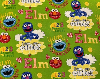 Fabric Remnant / Elmo / Sesame Street
