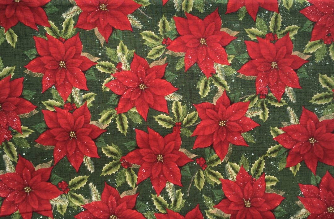 Travel Pillowcase / Standard or Queen Pillowcase / Poinsettia Etsy
