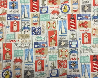 Travel Pillowcase /  Beach / Nautical / Summer Vacation