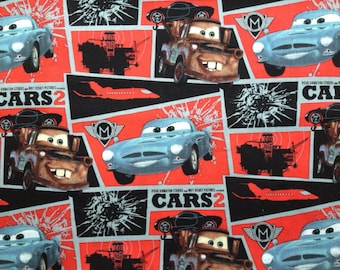 Travel Pillowcase / Child Pillowcase /  Disney Cars 2 /  Lightening McQueen