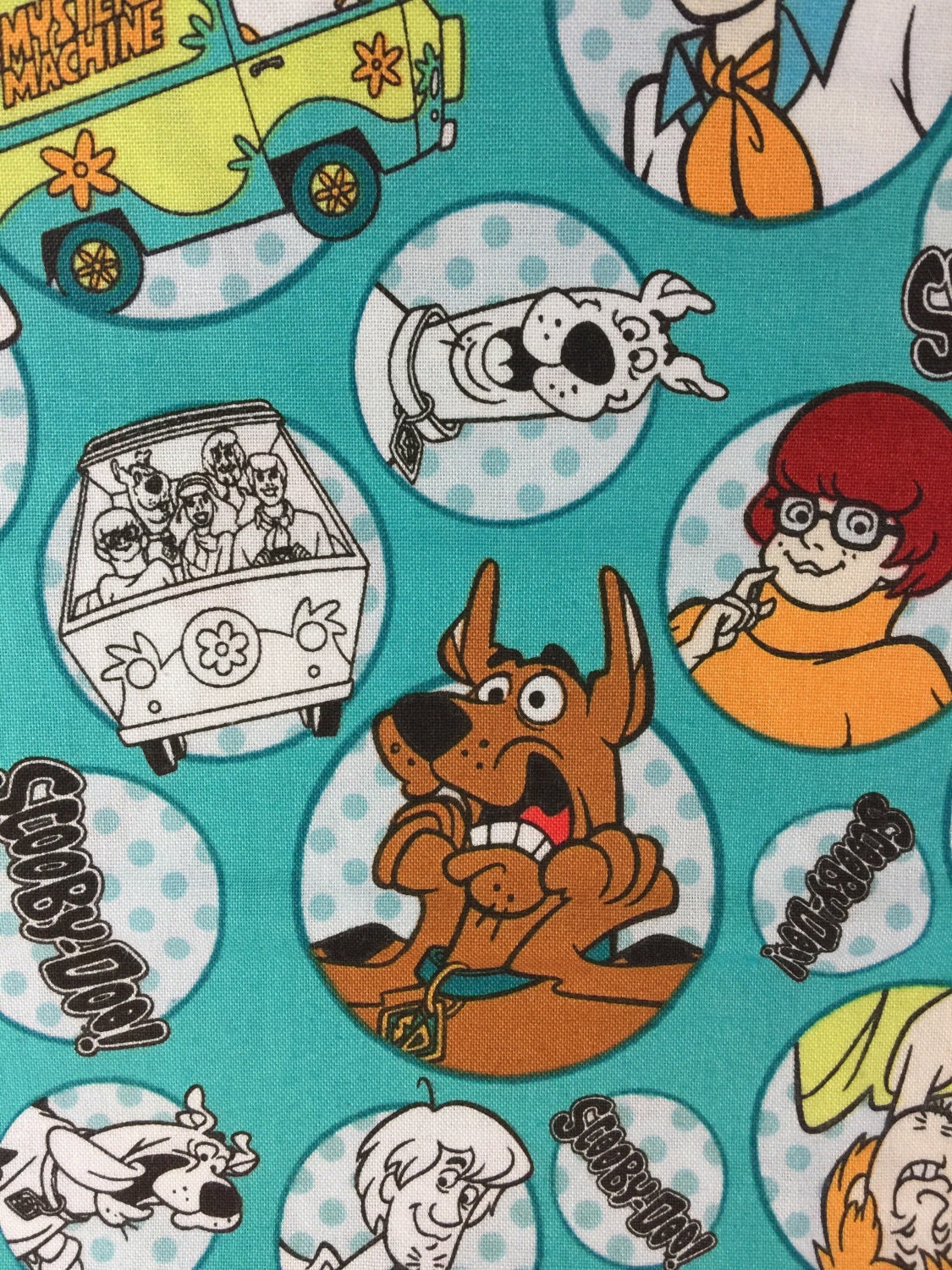 Travel Pillow Case Child Pillow Case Scooby Doo Turquoise