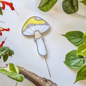 Pieu de plante pâteux teinté / décoration fantaisiste / art du verre champignon vénéneux image 2