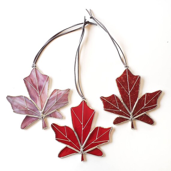 Suncatchers Suncatcher maple leaf Stained glass maple leaf Canadian