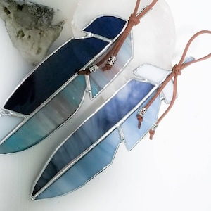 stained glass feather / surprise color / angel feather // made by ASTRID image 4