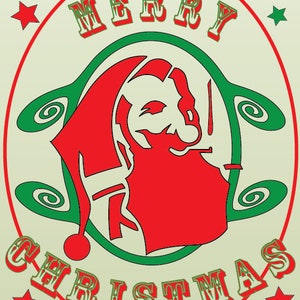 Zig Zag Christmas Art, Fun Christmas Card for the Stoner in your family!  Get them high with smiles with this Holiday art.