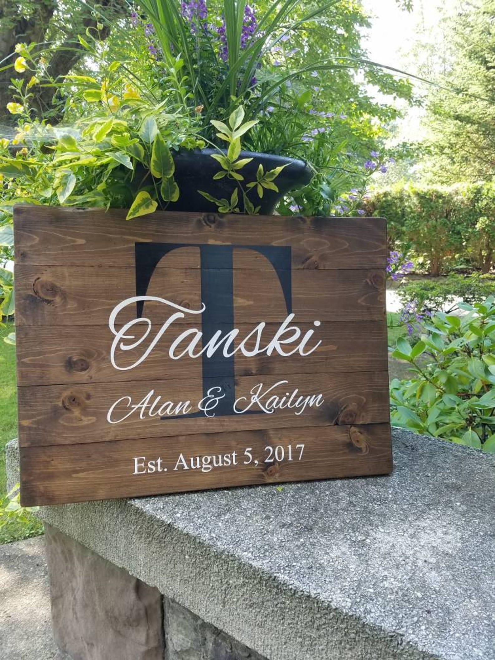 Last Name Initial Sign Etsy