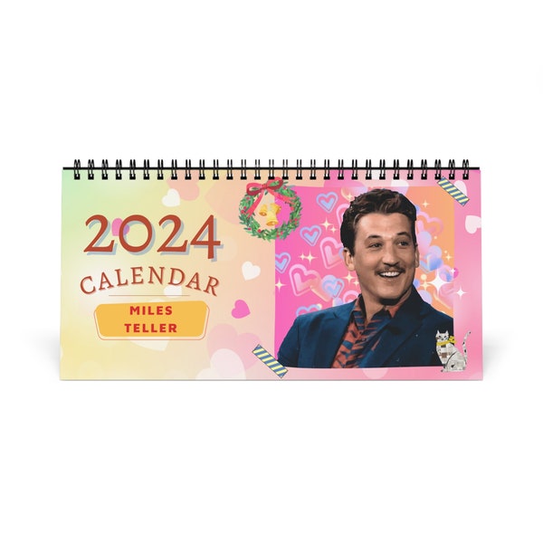 Miles Teller 2024 Desk Calendar | 2024 Desk Calendar | 2024 calendar gift for daughter | Birthday gift