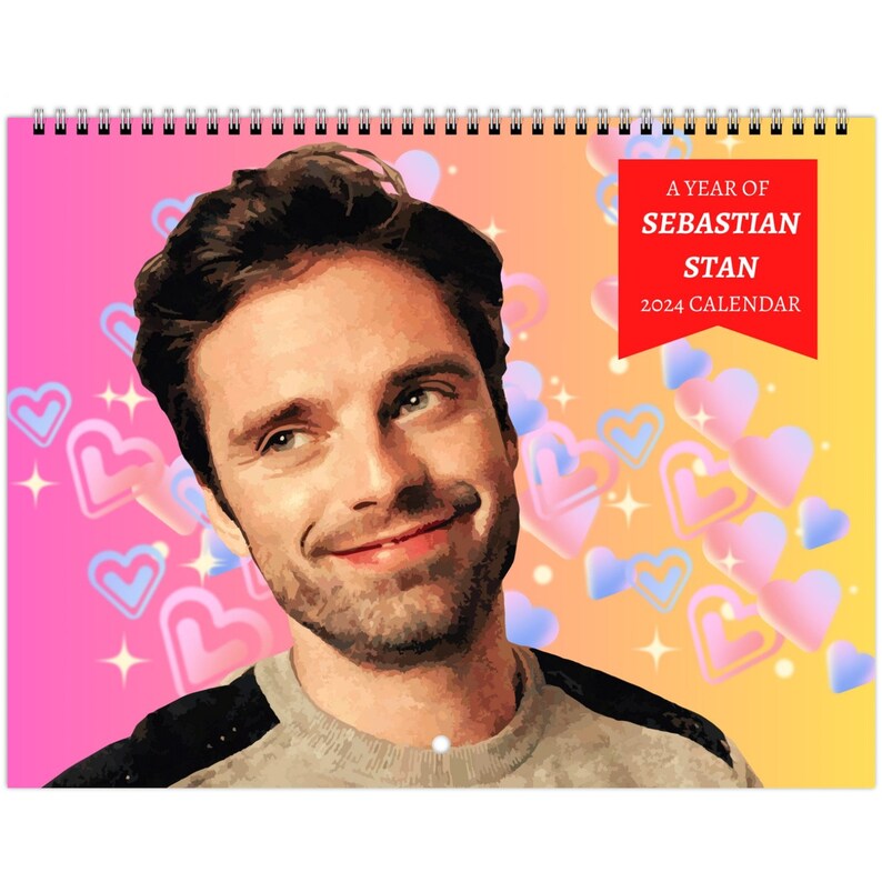Sebastian Stan 2024 Wall Calendar 74 Photos Photobook Gift Etsy