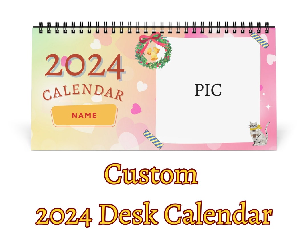 Custom 2024 Desk Calendar 2024 Desk Calendar 2024 Calendar Gift for