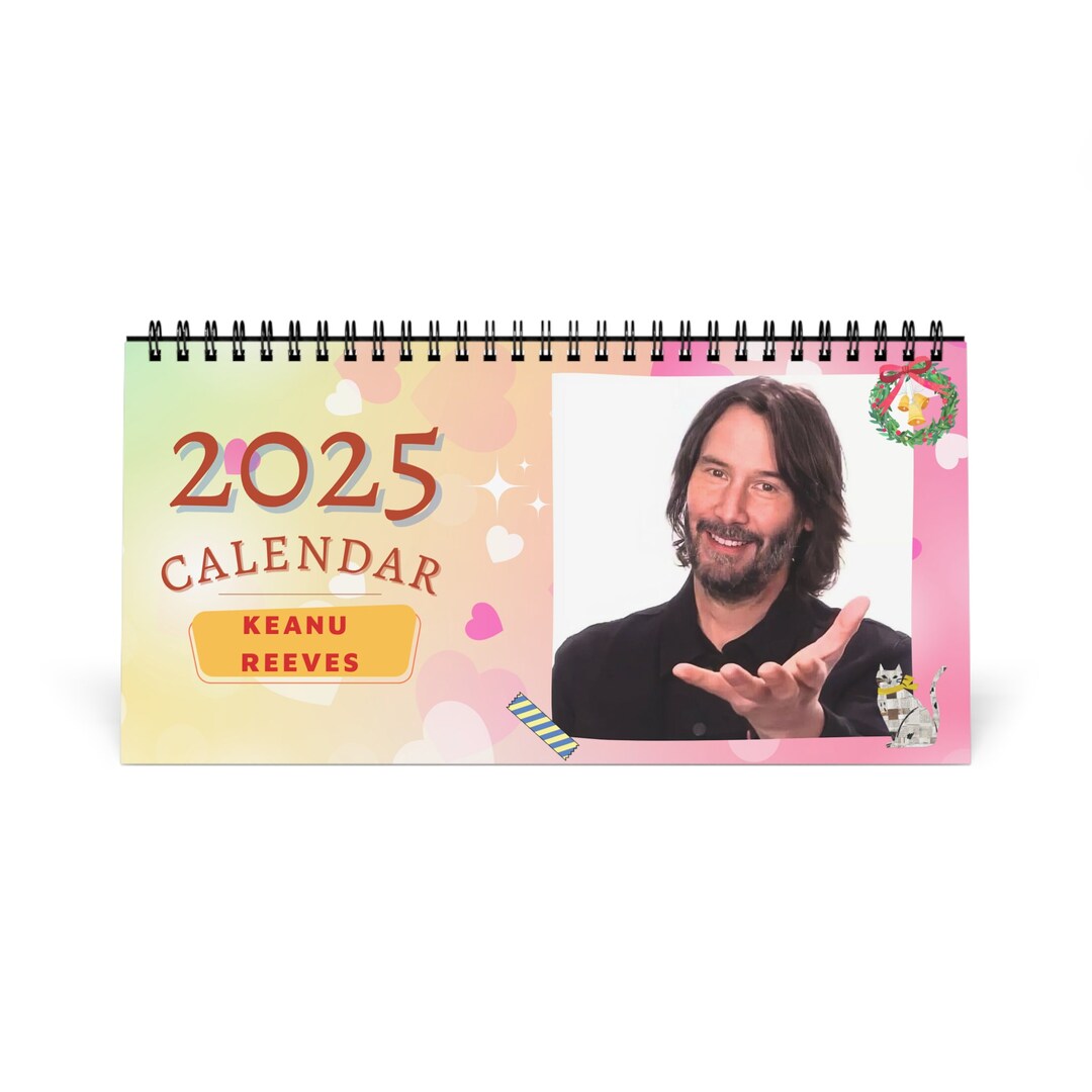 Keanu Reeves 2025 Desk Calendar 2025 Desk Calendar 2025 Calendar Gift for Daughter Birthday Gift