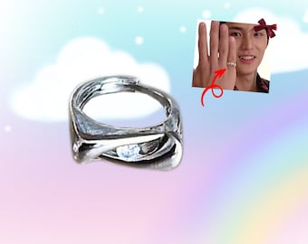 SEVENTEEN Ring Kpop Ring Size 7, Korean Jewelry Silver Ring for Men Women Kpop fans Kpop Goodies Mingyu Joshua Dino Wonwoo Jeonghan Jun