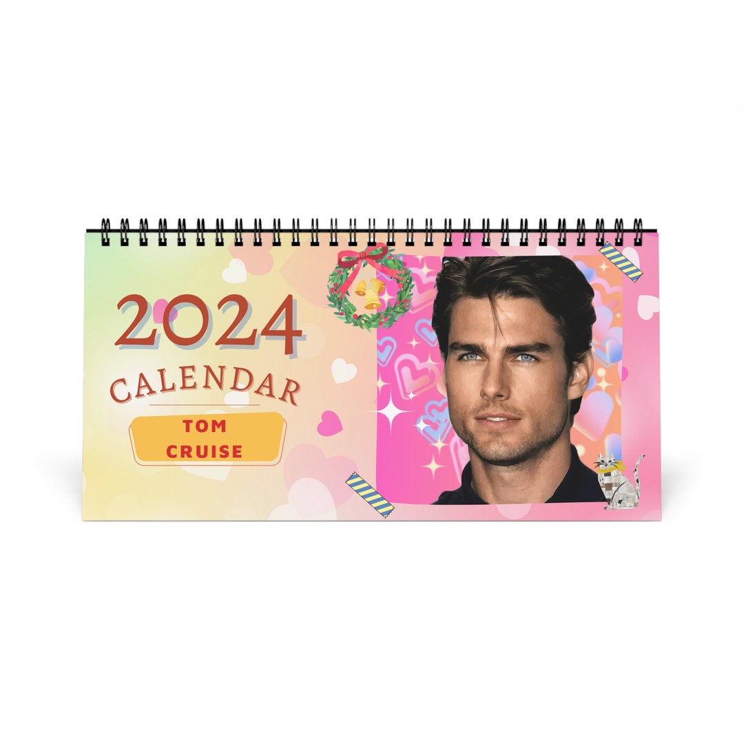 Tom Cruise 2024 Desk Calendar 2024 Desk Calendar 2024 Calendar Gift for