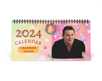 Channing Tatum 2024 Desk Calendar | 2024 Desk Calendar | 2024 calendar gift for daughter | Birthday gift