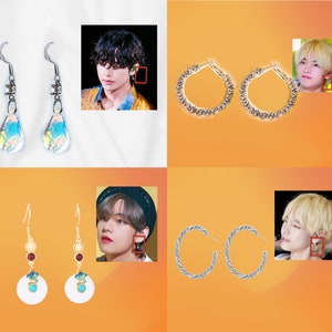 Bangtan Boys BTS V Taehyung DNA Inspired Earring From Love Yourself Her Comeback HYPOALLERGENIC V8 Dna Etsy UK