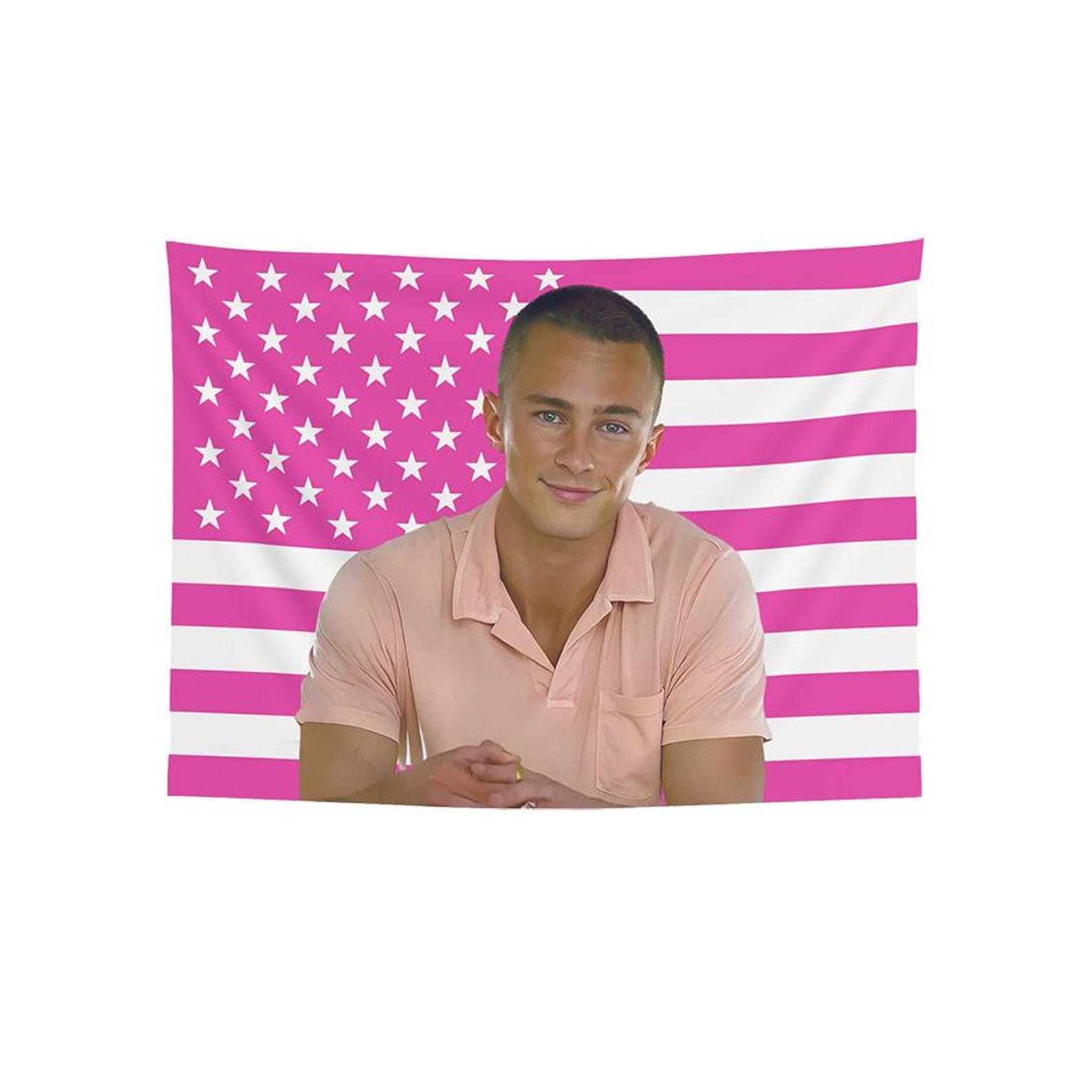 Drew Starkey Flag, Rafe Cameron Flag, Pink American Flag Poster