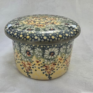 Vintage Butter Bell Keeper Unikat Hand Made Polish Pottery