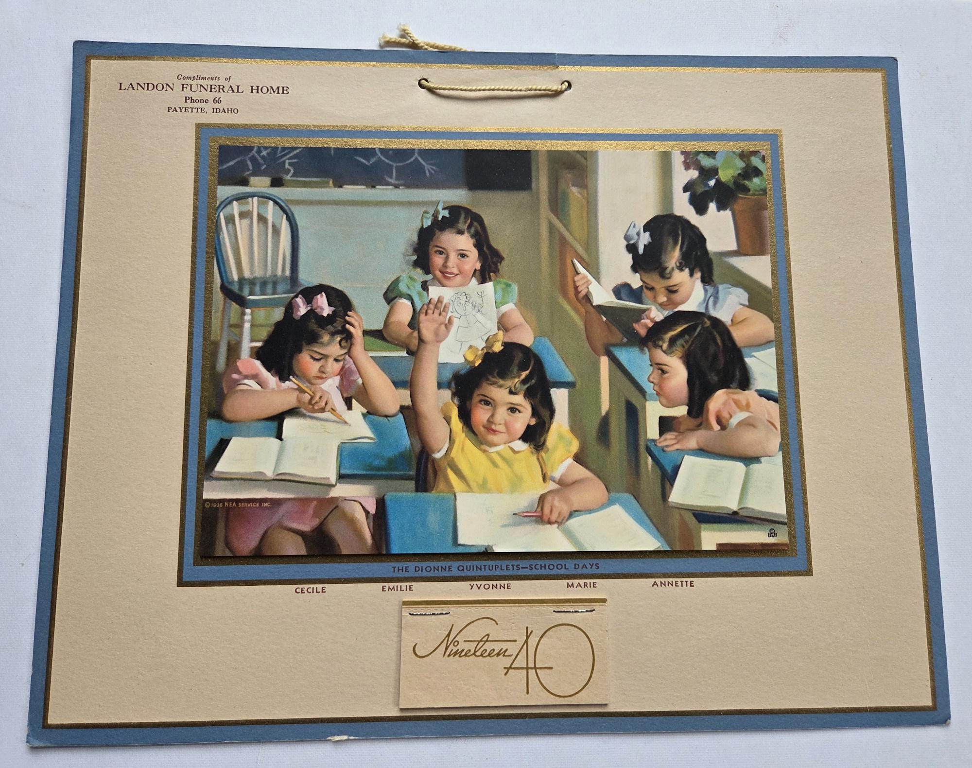 1940 Calendar - Etsy