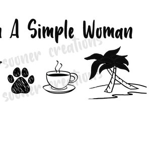 Simple Woman Cross, Jesus, Dog, Coffee, Beach, PNG, SVG, JPEG, Simple