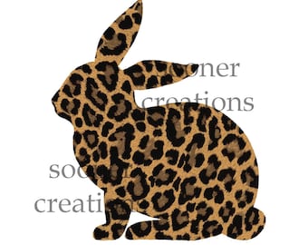 Leopard Bunny, Easter, Sublimation download,cricut, cut file, svg, png, jpg
