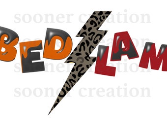Bedlam, Sooners, Cowboys,PNG, JPEG, Sublimation download