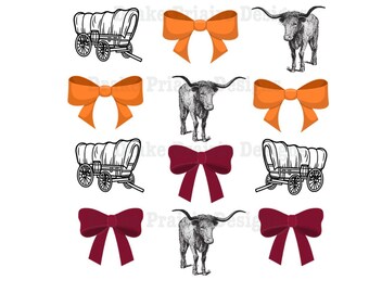 Red River bows, download, sublimation, Oklahoma, Texas