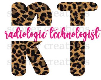 RT, Radiologic Technologist, Leopard, pink, breast cancer, sublimation, download, JPEG, PNG