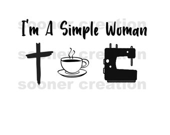 A simple woman Jesus, coffee, sewing, png, svg, jpeg, download