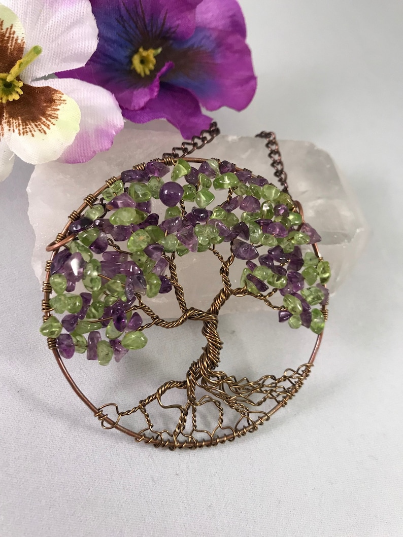 The Wisteria Tree of Life Sun Catcher with Deep Amethyst & image 3