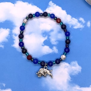 Buffalo Bills Stretch Gemstone Bracelet  ~ Buffalo Bills Accessories ~ Buffalo Bracelet ~Bills Fan Jewelry~ Football Fan Swag~ 3 Variations