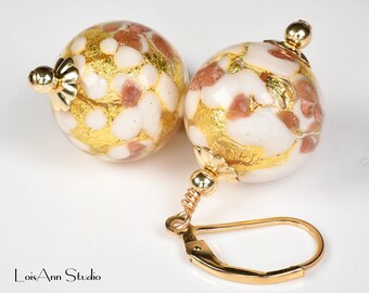 Special Occasion Earrings, Murano Glass Earrings, 14kt Gold Filled, Gift for Her