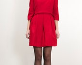 Red wool dress