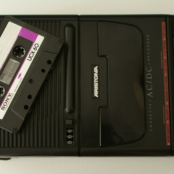 Aristona lecteur de cassettes, magnétophone, enregistreur de cassette, lecteur de cassette, hollandais vintage, rétro néerlandaise