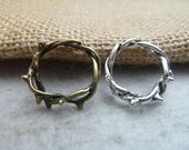 Antique Bronze Silver Vines Ring Crown Ring bamboo Ring